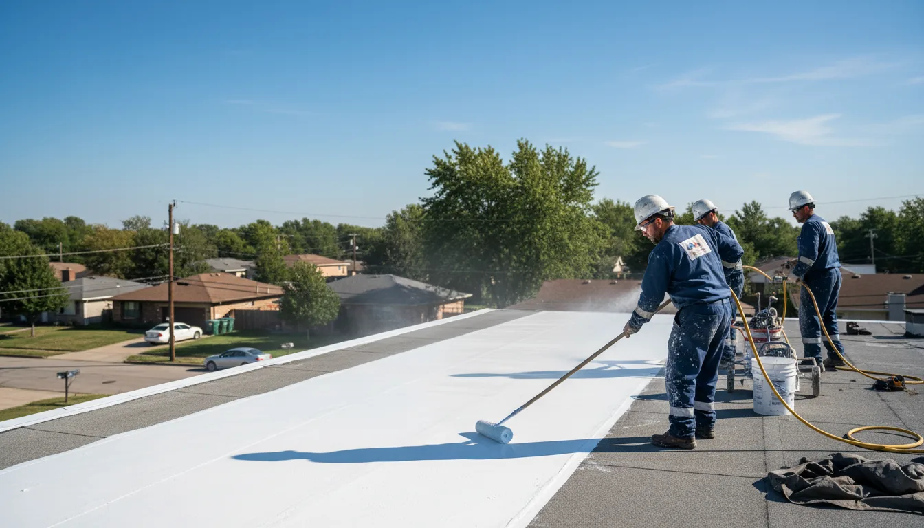 Commercial roof coating in Poplarville, MS near me